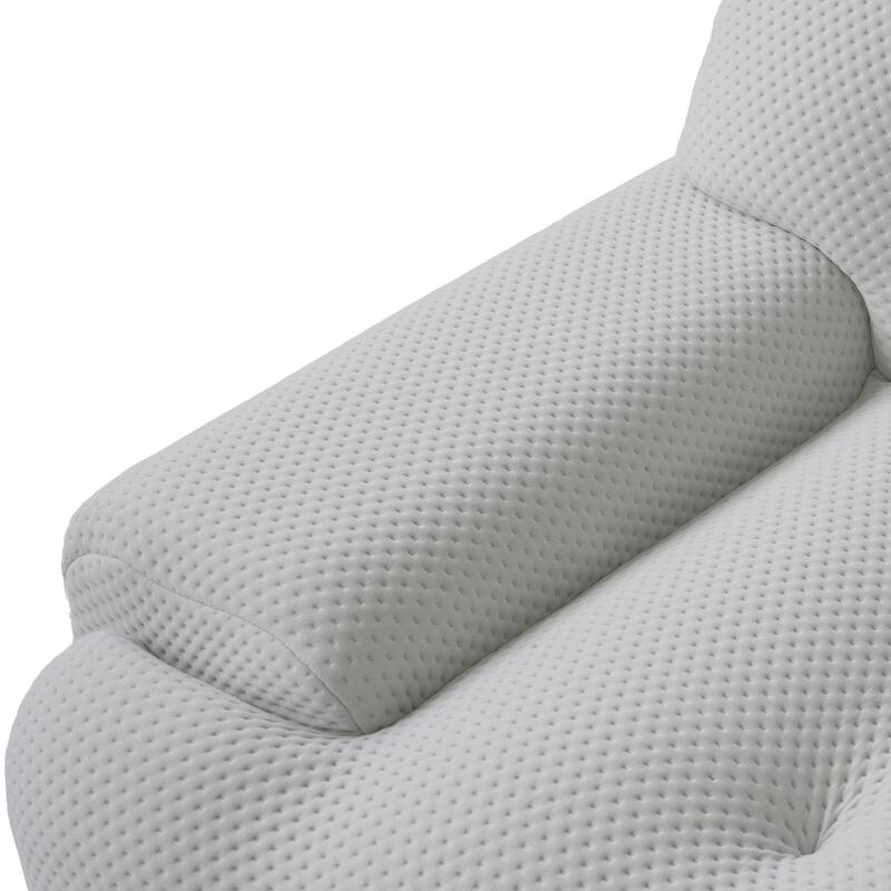 Modern Comfy Couch 3 Seater, Upholstered Floor Sofa 3D Textile Material Cloud Couch for Living Room, Apartment