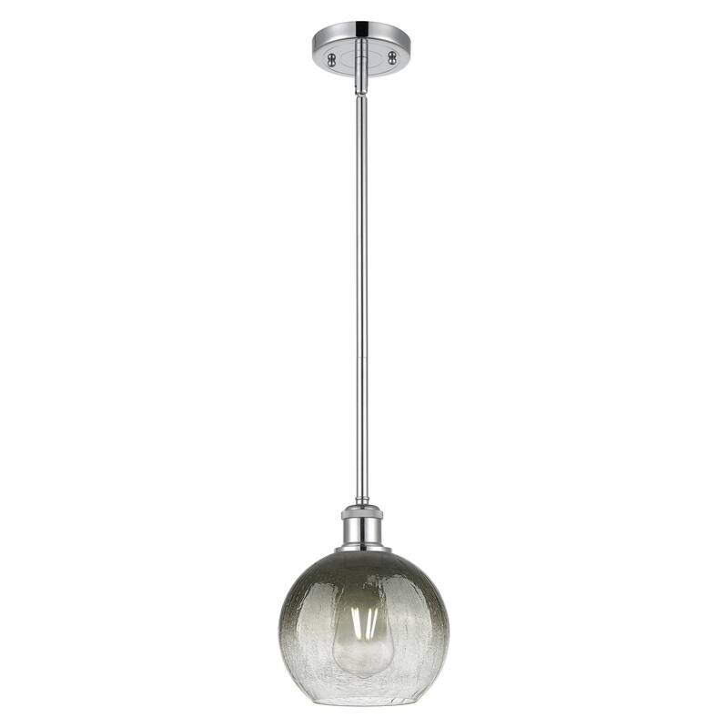 Innovations Lighting Endless Possibilities Ballston - Brookhaven Globe - 1 Light 8" Stem Hung Mini Pendant - Slate/Polished Chrome
