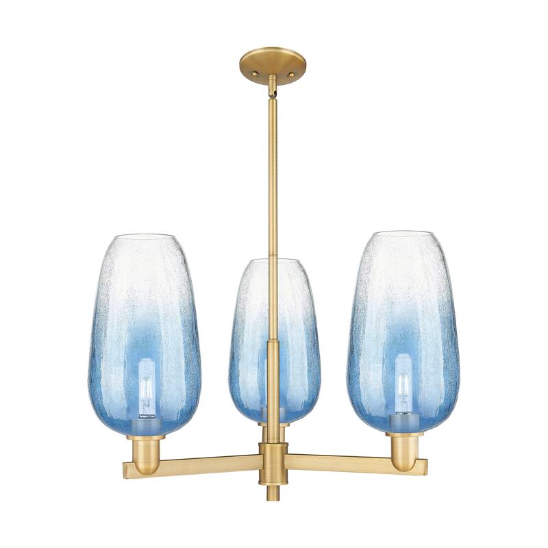 Innovations Lighting Downtown Urban - Brookhaven Flute - 3 Light 18" Stem Hung Chandelier