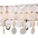 preview thumbnail 2 of 3, Elsa 4 Light Satin Nickel Capiz Shell Coastal Bathroom Vanity Fixture - 28-in W x 9-in H x 5.5-in D