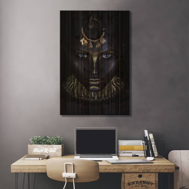 Gold Of Maya Print On Wood by Ivan Kovalev - Multi-Color