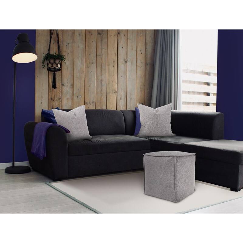 Allan Andrews Square Pouf Panama Stone