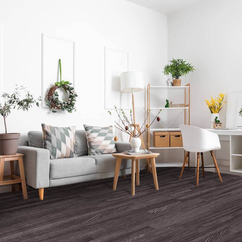 Sorbus 80 Sq. Ft. Wood Grain Floor Tiles Foam Mat EVA Interlocking Mats Tile 3/8-Inch Thick Flooring Wood Puzzle Exercise Mats