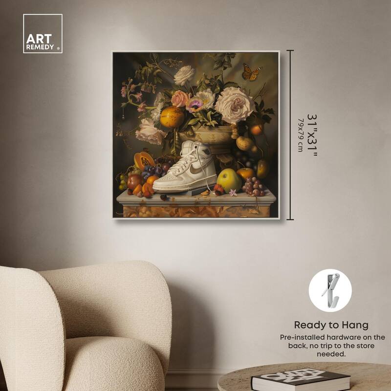 Classical Still Life Sneaker Canvas by Art Remedy