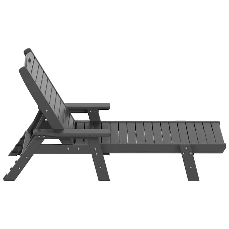 Laguna Hdpe All Weather Outdoor Patio Pool Reclining Chaise Lounge