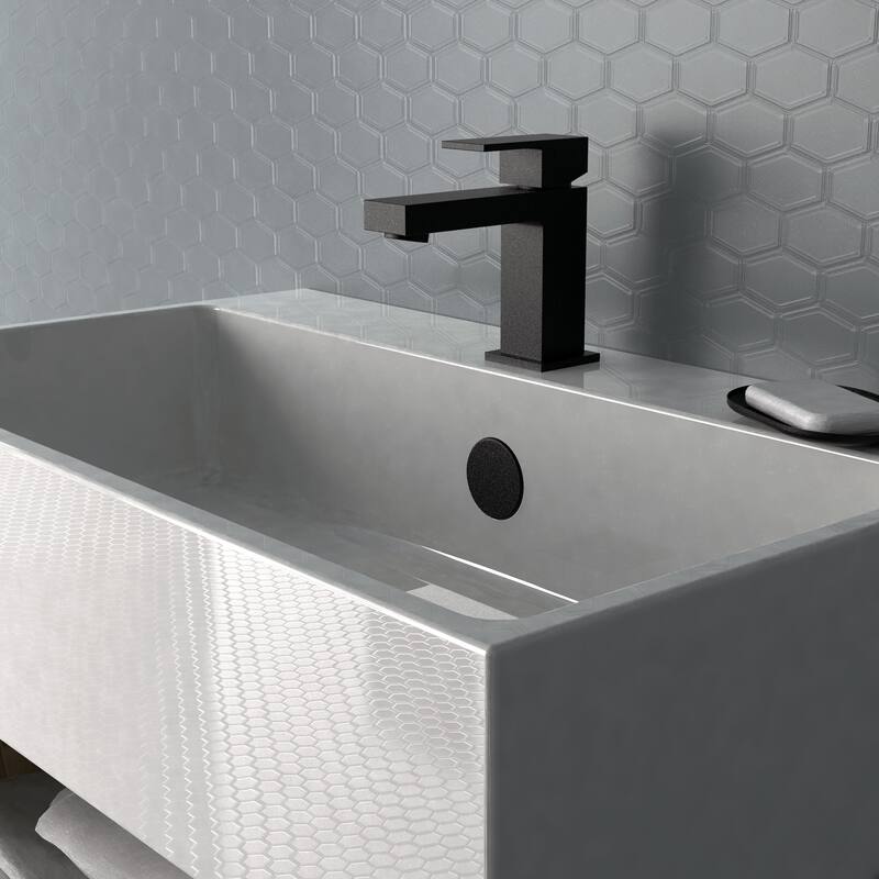 Belanger Single Handle Bathroom Faucet with Drain, Matte Black