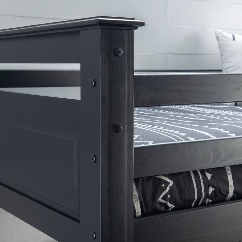 Linon Beckett Wood Twin Over Twin Bunk Bed