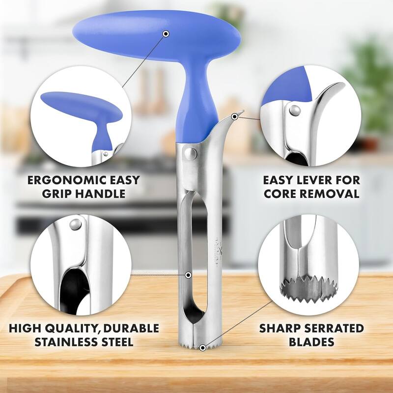 Zulay Kitchen Ultra Sharp Premium Apple Corer Tool