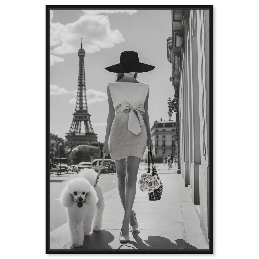 Poodle Paris Canvas by Art Remedy