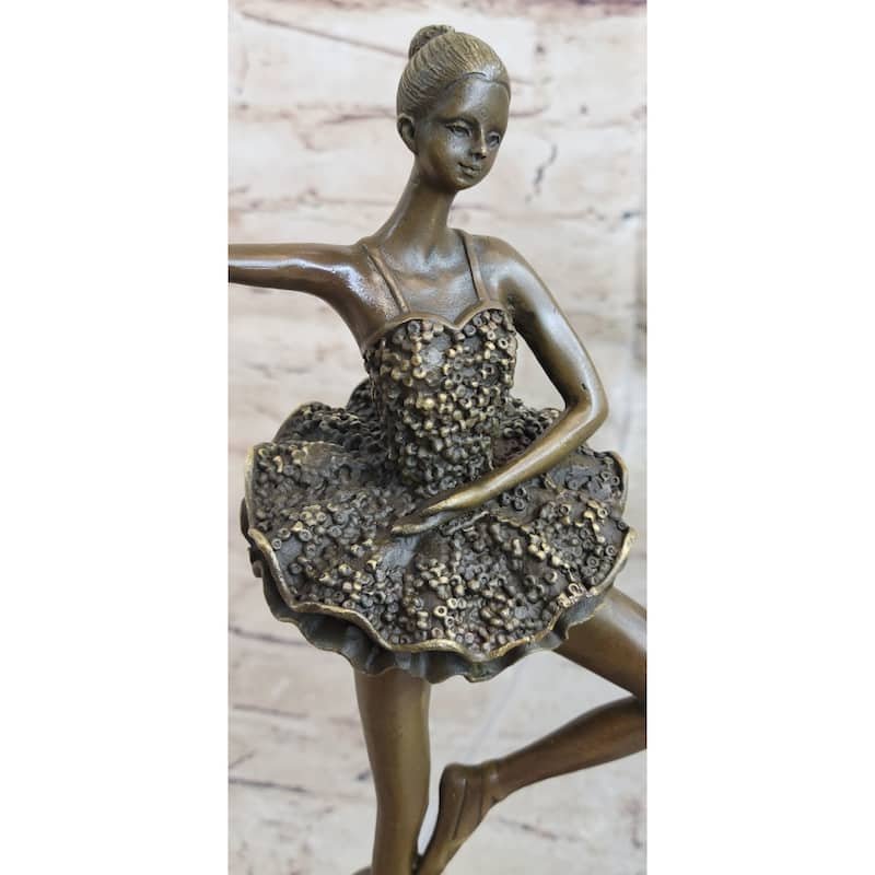 Art Deco Cute Child Ballerina A Bronze Trophy Sculpture Hot Cast Figurine