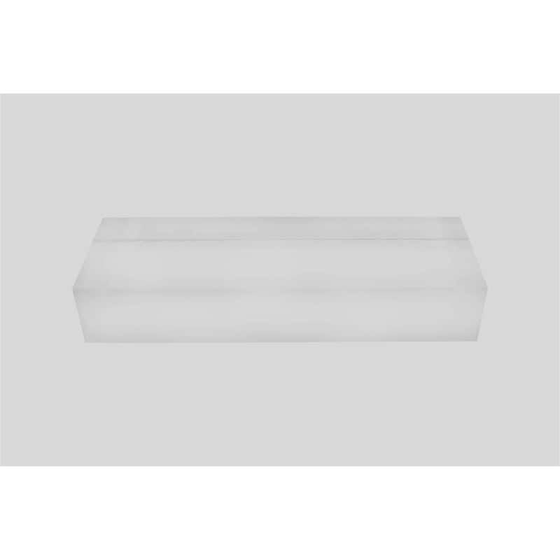 Artissance 9x4x2 Rectangular Crystal Base, Home Accent Art Décor - 4" L x 9" W x 2" H - Transparent