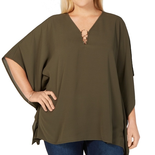 michael kors t shirt womens olive