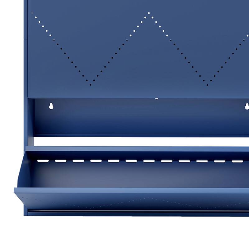Moasis 3-Drawer Flip-Down Shoe Storage Cabinet, Wall-Mounted Metal Organizer