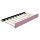 preview thumbnail 11 of 9, Twin Size Stylish Velvet Upholstered Daybed Ergonomic Design Backrest Daybed with Trundle Bed Wood Slat Support, Pink