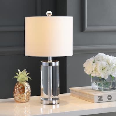 SAFAVIEH Lighting 21-inch Laurie Crystal Table Lamp (Set of 2) - 11"x11"x20"