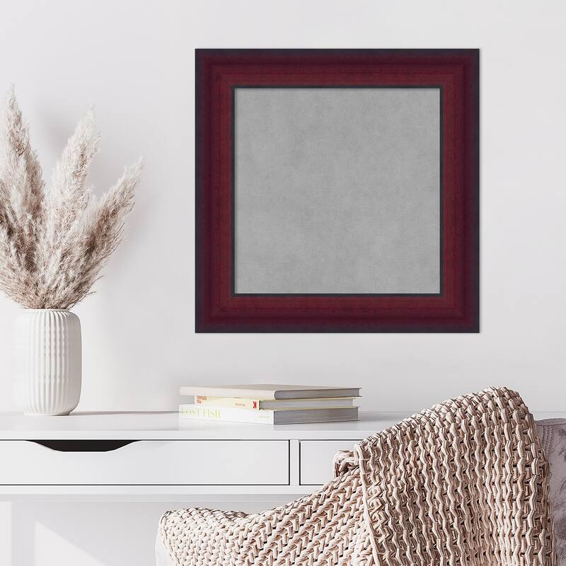 Amanti Art Canterbury Cherry Framed Magnetic Board