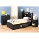 preview thumbnail 6 of 8, Bella Twin Headboard, Black