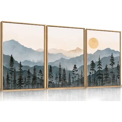 Wall Art Set,Forest Pine Tree Wall Decor