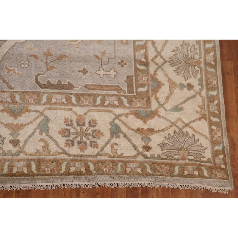 Oushak Area Rug Handmade Oriental Wool Carpet - 9'2"x 11'8"