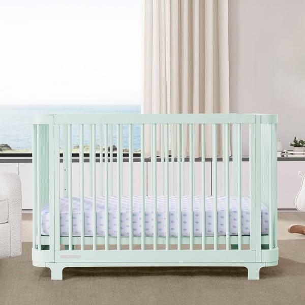 slide 2 of 7, Delta Children Nest 4-in-1 Convertible Crib Green