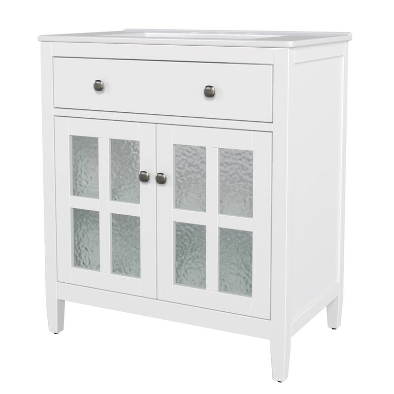 30" Bathroom Vanity with Ceramic Sink