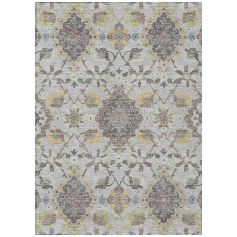 HomeRoots Oriental Traditional Rectangle Outdoor Rug