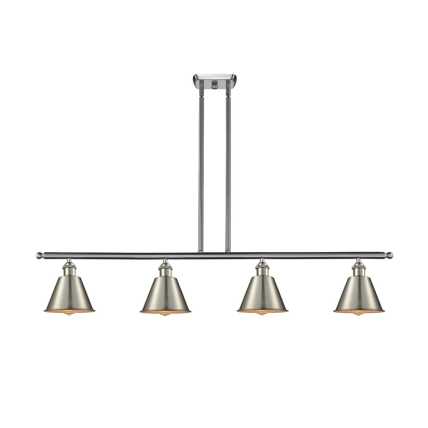 Innovations Lighting 516-4I Smithfield  Smithfield 4 Light 48" Wide Linear Chandelier (Polished Chrome / Metal Shade) - Chandeliers For Bedrooms by Overstock.com