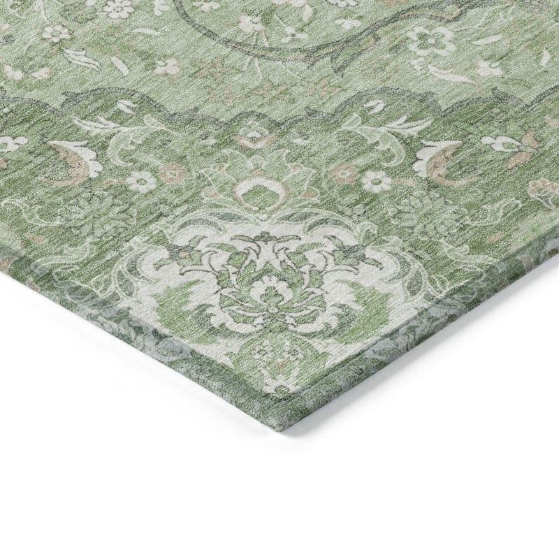HomeRoots Medallion Traditional Rectangle Outdoor Rug