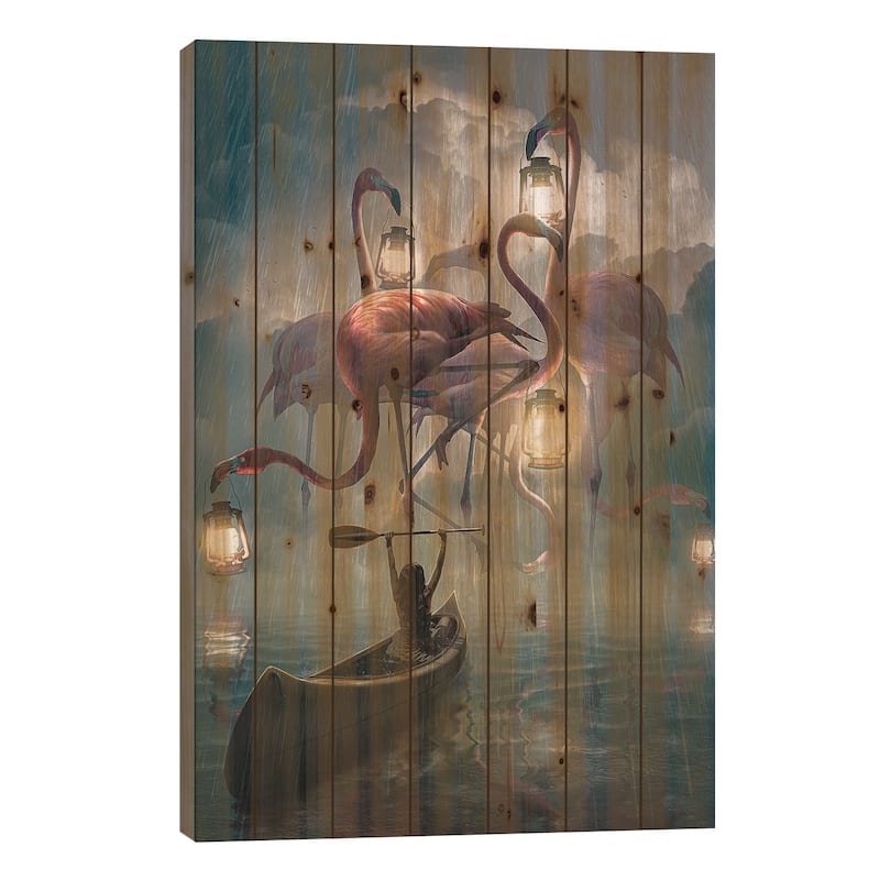 Uncharted Waters Print On Wood by Adam Cousins - Multi-Color - 26x18x1.5