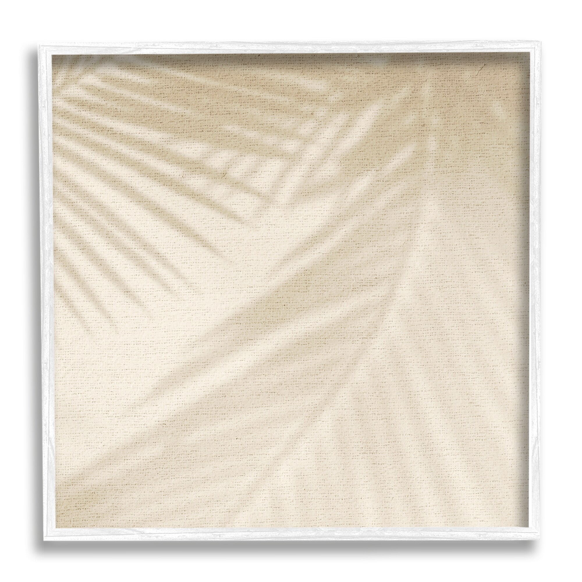 Stupell Soft Beige Neutral Palm Leaves Framed Giclee Art by Lil' Rue