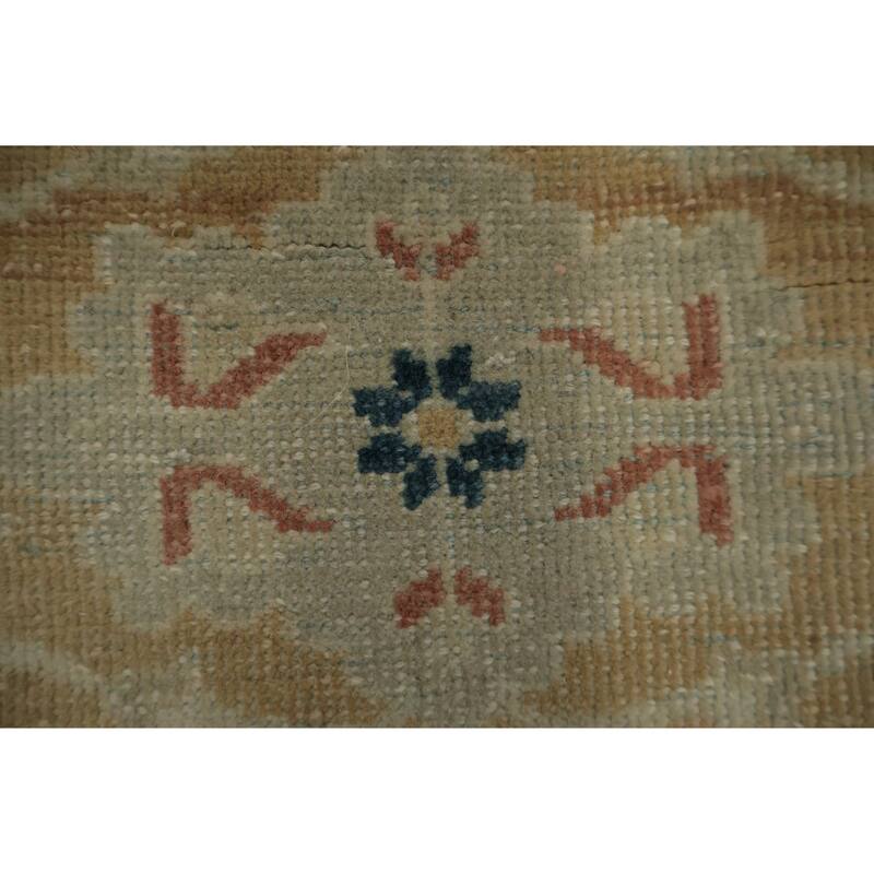 Hand Knotted Oriental 100% Wool Carpet Traditional Floral Greys & Charcoal Ziegler Area Rug - 9' 9'' X 7' 7''