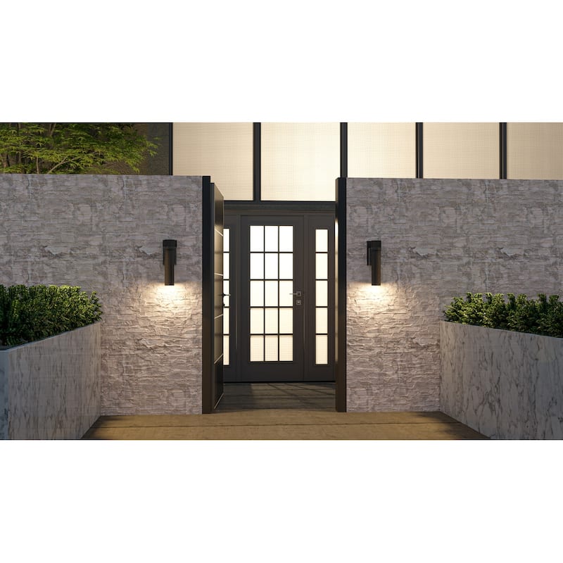 Sawyer 1-Light Matte Black Dark Sky Outdoor Wall Lantern