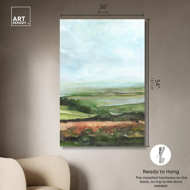 Watercolor Horizon Canvas by Art Remedy, Gallery Wrapped