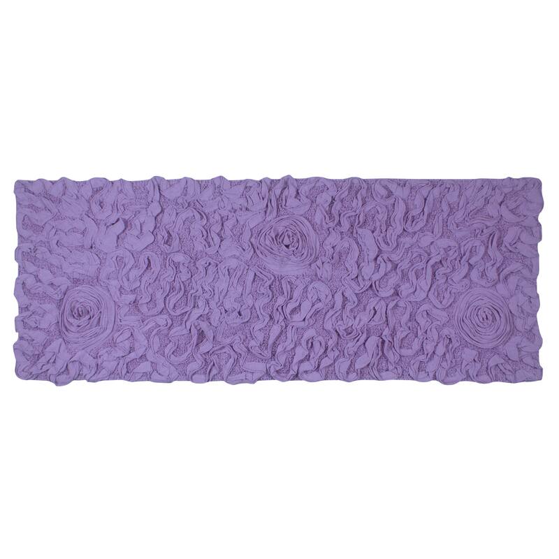Bell Flower Bathroom Rug, Cotton Soft, Water Absorbent Bath Rug, Non Slip Shower Rug Machine Washable 21"x54" Runner