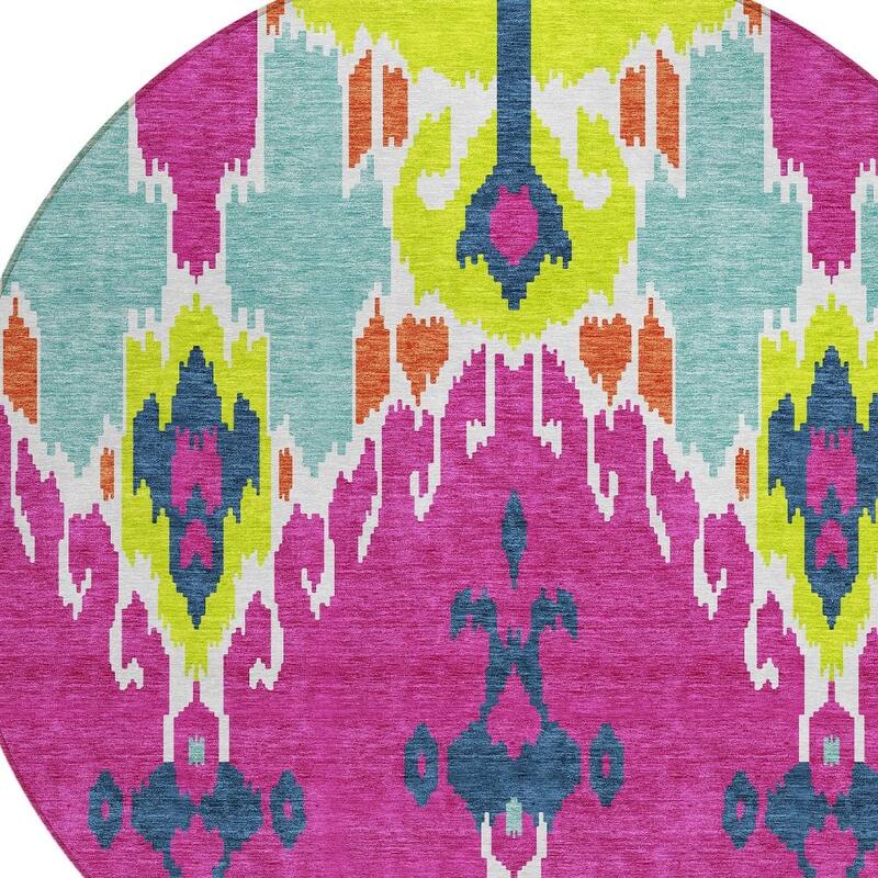 HomeRoots Ikat Transitional Rectangle Outdoor Rug