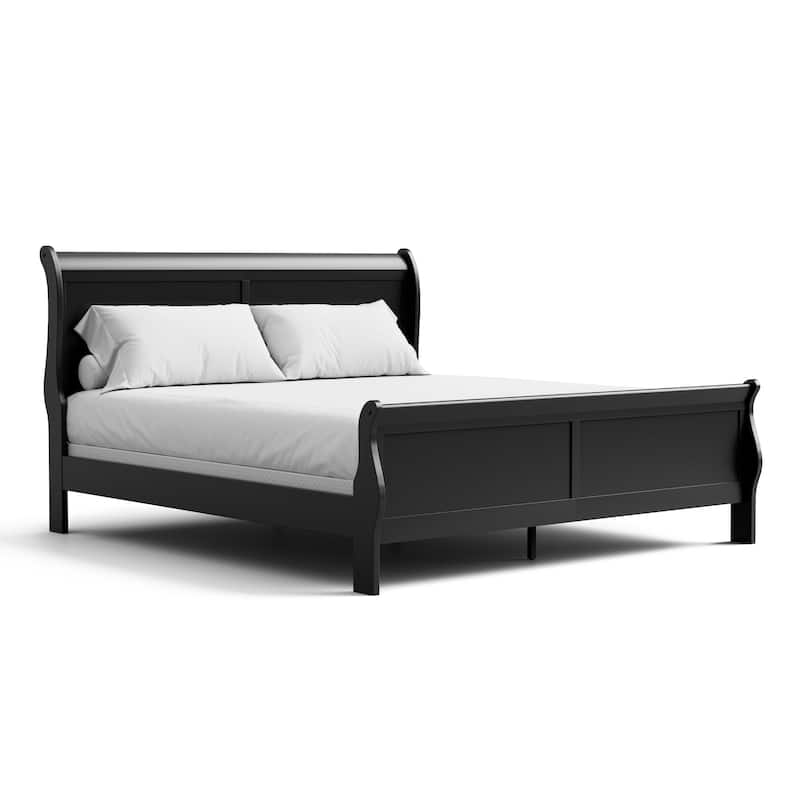 Furniture of America Devi Traditional Solid Wood Sleigh Bed