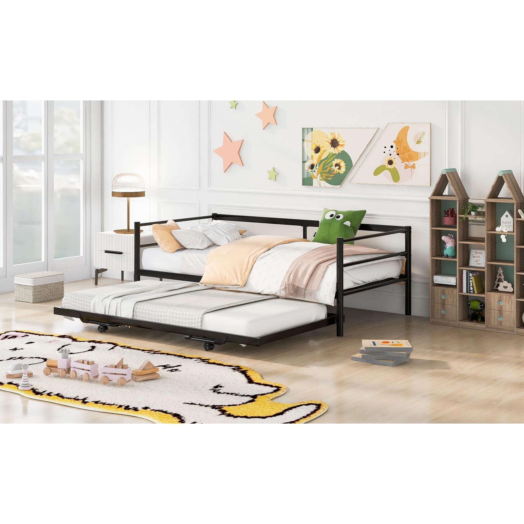 Heavy duty pop on sale up trundle bed