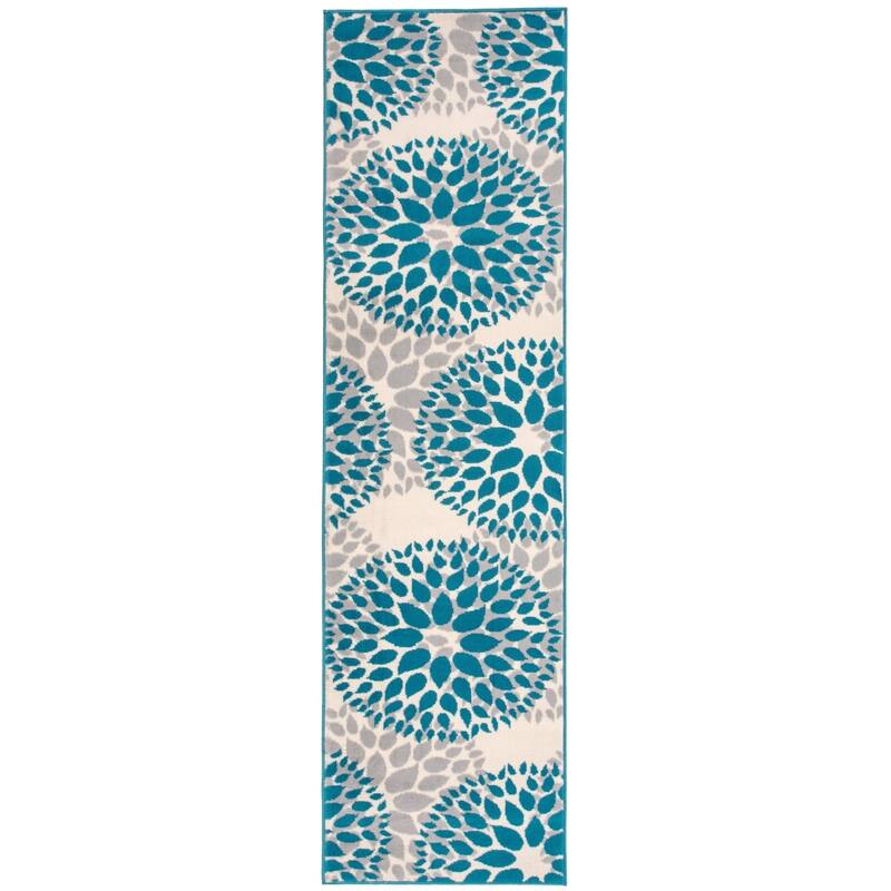 World Rug Gallery Modern Floral Circles Area Rug