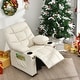 preview thumbnail 37 of 46, Costway Kids Youth Recliner Chair PU Leather w/Cup Holders & Side
