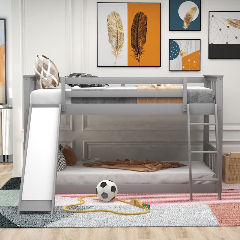 Compact Twin Solid Wood Bunk Bed