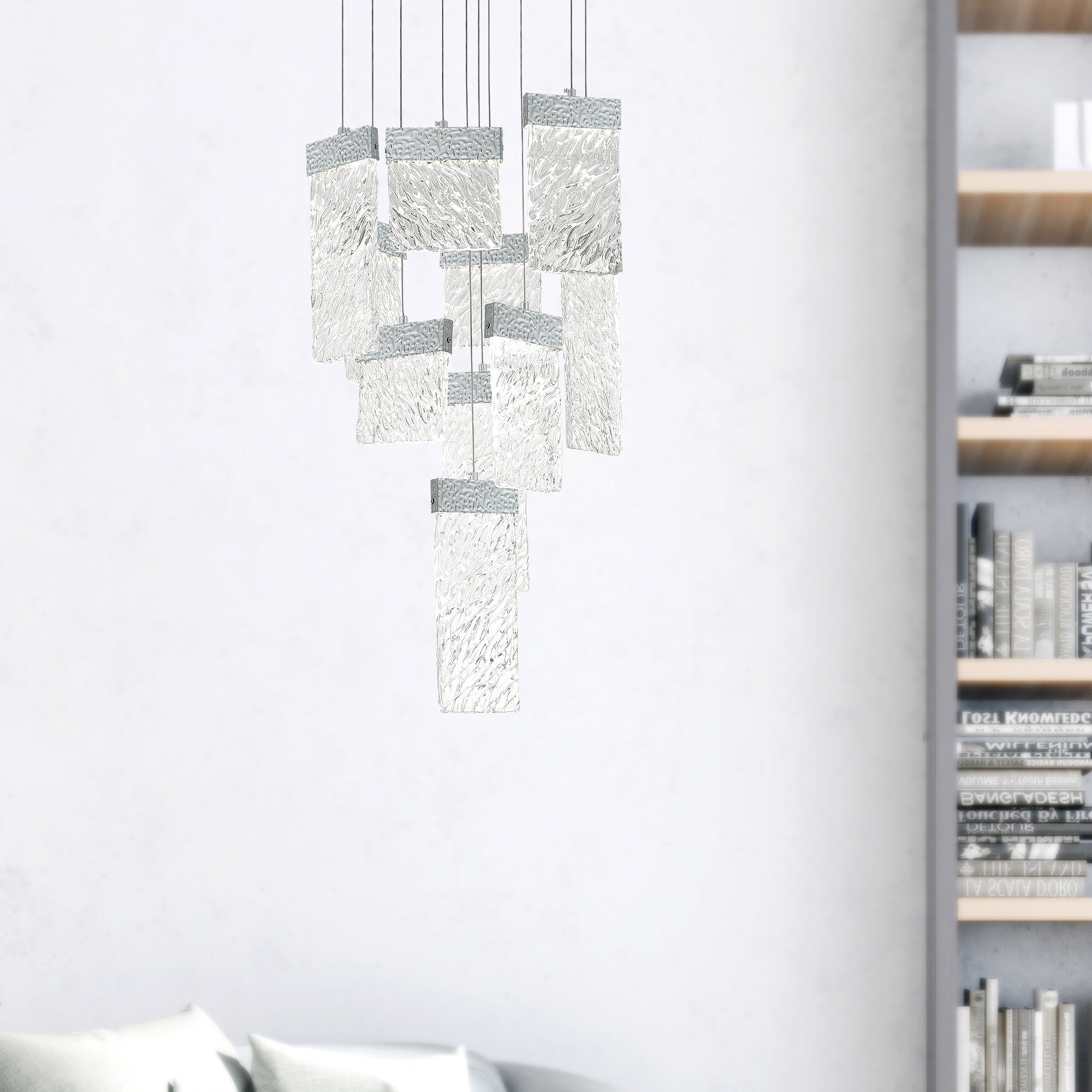 CWI Lighting Carolina Integrated LED 20in Pewter Chandelier