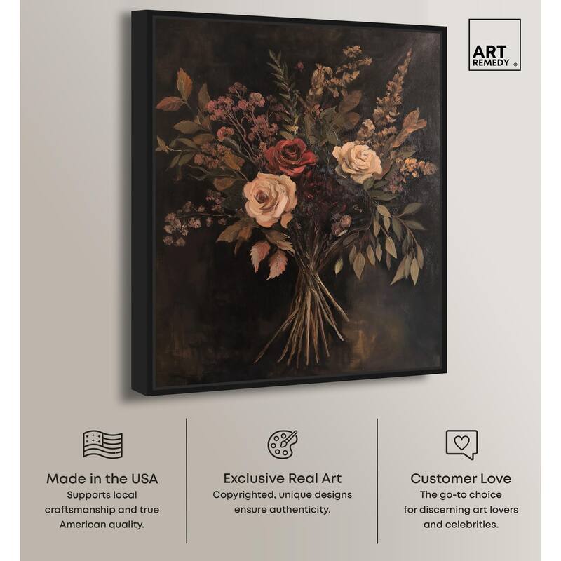 Rustic Roses Canvas by Art Remedy
