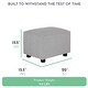 preview thumbnail 14 of 15, Evolur Holland Upholstered Ottoman in Thunder, Foot Rest Stool for Nursing Moms