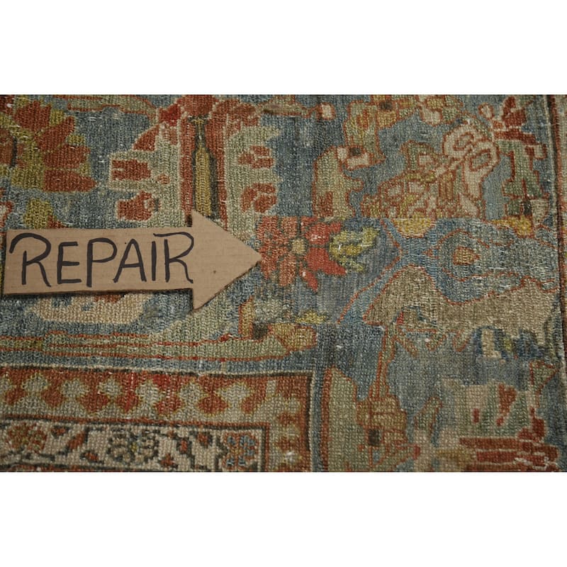 Hand Knotted Oriental 100% Wool Carpet Traditional All-Over Brown Bakhtiari Area Rug - 16' 2'' X 12' 2''