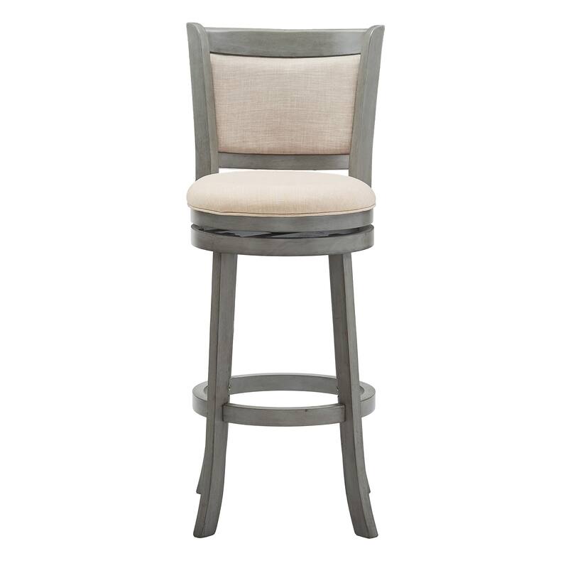 Verona Panel Back Linen Swivel 29-inch High Back Bar Stool by iNSPIRE Q Classic