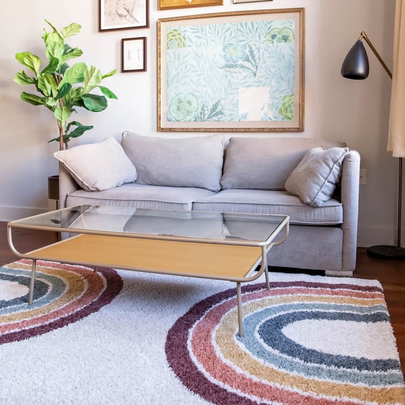 Mod-Tod Kristina Kids Rainbow Shag Area Rug