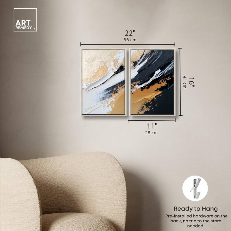 Forces III Canvas Set of 2 by Art Remedy