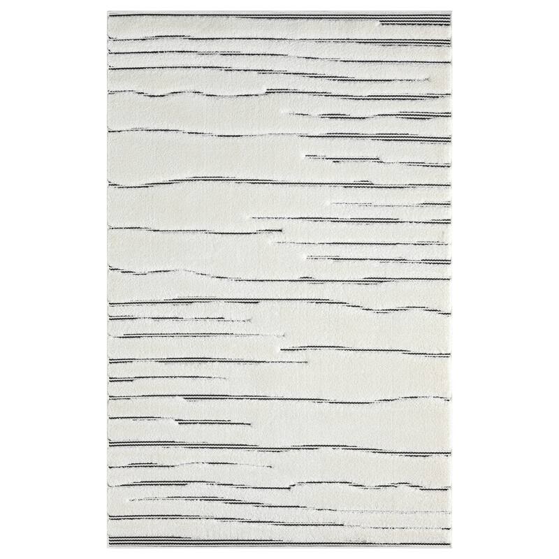 Natural Collection Modern Abstract Cream Area Rug
