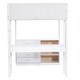 preview thumbnail 91 of 93, Teddy Fleece Loft Bed Wood Bed Frame with Foldable Desk, 4 Drawers