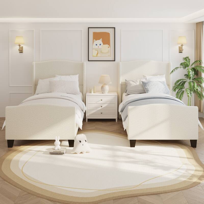 Twin Size Upholstered Bed Frame